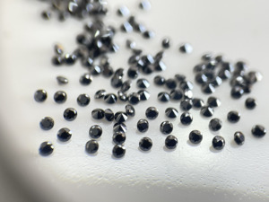 Negro 1mm Moissanite Redondo Corte brillante VVS Pureza Moissanite VVS Redondo Moissanite suelto Calidad AAA - Product Image 3