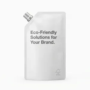 Bolsa con Boquilla para Detergente Líquido, Bolsa de Recarga para Jabón de Lavandería, Ecológica, Beige Mate, Minimalista, Alta Durabilidad, a Prueba de Fugas - Product Image 1