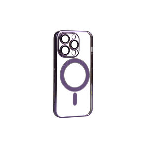 Coque rigide de luxe pour iPhone 14 Pro Max, compatible MagSafe, finition violet foncé, avec protection de l'appareil photo - Coques arrière 14 - Product Image 1