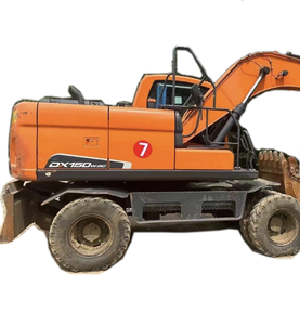 Excavatrice sur pneus d'occasion Doosan DX150W DX150-7 DX150LC DX150LC-9C 15 tonnes, machine d'occasion à pneus en caoutchouc, excavatrice de taille moyenne - Product Image 1