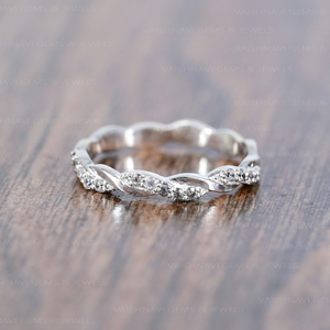 <b>Thin</b> Cubic Zirconia Cluster <b>Rings</b> Real 925 Sterling Silver Gold Plated Stackable Engagement Dainty CZ Trendy Pave Setting - Product Image 5