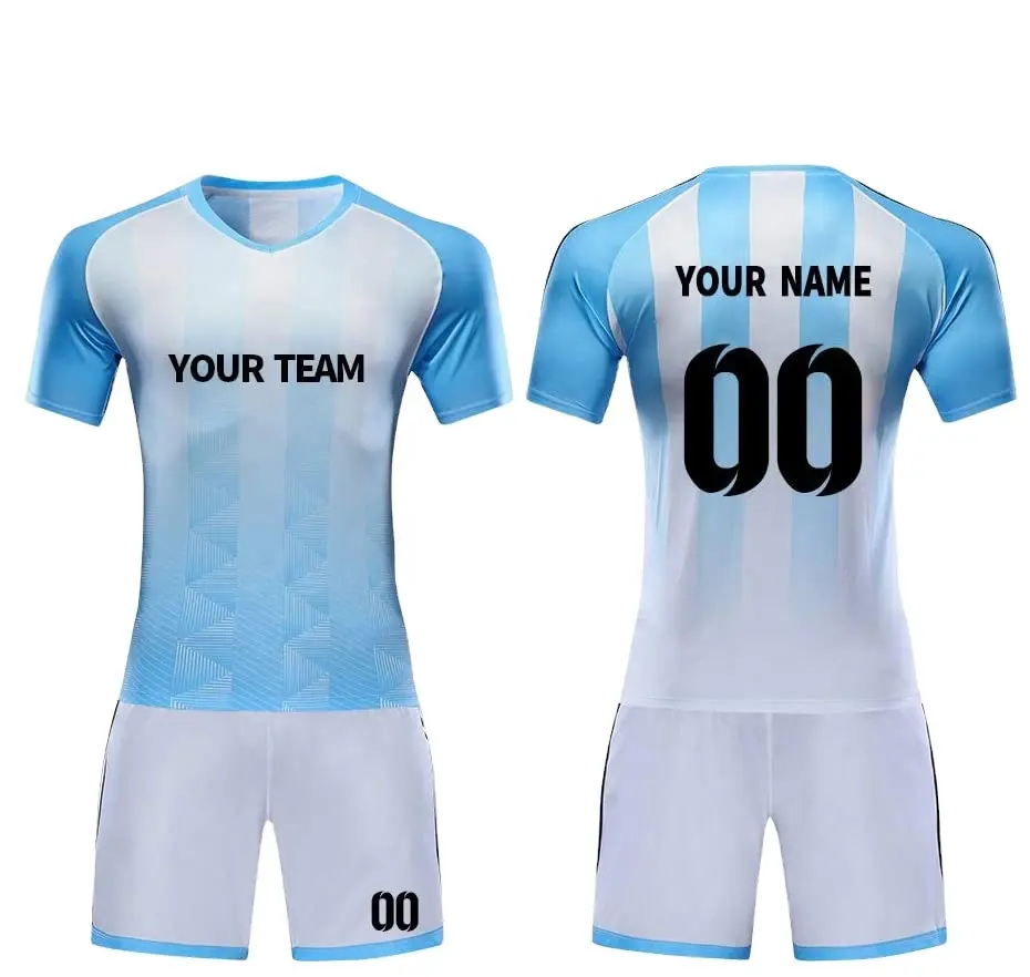 Dames Voetbal Uniform Voetbal Jersey Set Aangepaste Sublimatie Meisjes Oem Print Stijl Sportkleding Voetbal Uniform