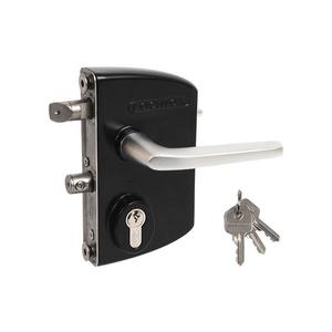 Lakq ล็อคอุตสาหกรรมพร้อมตัวเรือนอลูมิเนียมและกลไกสแตนเลสสำหรับโปรไฟล์40x40, สีดำ (9005 Ral) - Product Image 1