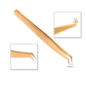 Pure steel fiber tip <b>tweezers</b> smooth gripping eyelash extension <b>tweezer</b> with optimal light tension control custom logo - Product Image 4