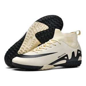 Football <strong>Shoes</strong> High Mid-top Lace up Soccer <strong>Futsal</strong> Football Boots AG HG TF Boy's Girls' Men's Women's Adult Children's Slip - Product Image 1