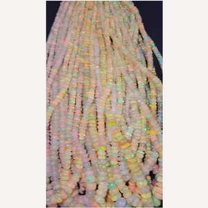 22 Strand Natural Ethiopian <b>Opal</b> 4-6mm Rondelle Smooth Gemstone Beads 1065 Cts Lot Iroc Sales 16 Inch US$363 - Product Image 1