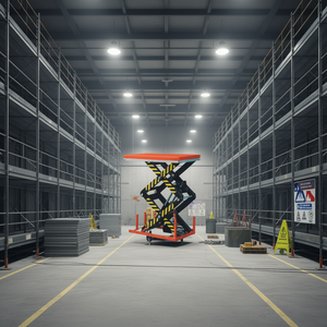 Plataforma Elevadora Eléctrica de Doble Tijera 850 x 1300 2000 kg para Operaciones en Altura - Product Image 3