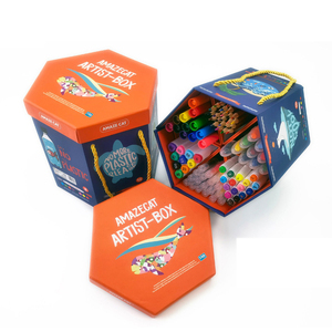 Juego de Papelería de Lujo con 106 Marcadores de Arte Hexagonales de Cartón Tridimensional de <span class=keywords><strong>Colores</strong></span>, Certificación EN71/CE - Product Image 3