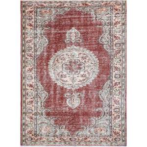 Alfombra de Lana Anudada a Mano de Gran Tamaño, Diseño de Medallón Rojo y Naranja, para Sala de Estar, Pasillo Rectangular, Modelo Pae-2361 - Product Image 1