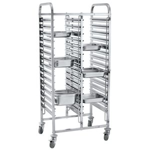Carrello da Cucina HENDI 798x610x(H)1710mm con Doppio Ripiano per Stoccaggio, 30 X GN 1/1 - Product Image 1