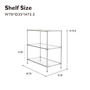 3-Tier Glass Shelf Stand for Retail Display, Precise Size ±1mm - Product Image 6