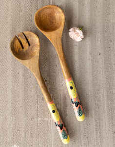 Juego de cuencos desechables de madera de mango biodegradable hecho a mano respetuoso con el medio ambiente vibrante esmalte acentos elegante vajilla Natural perfecta - Product Image 5