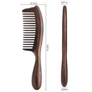 Clásico hecho a mano Etiqueta Privada peine de barba de madera peine de barba personalizado peine de pelo de madera - Product Image 6