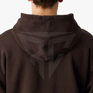 Sweat à capuche pour homme en molleton double couche de coton/polyester de haute qualité, design hivernal, uni, teinture unie, respirant, séchage rapide - Product Image 5