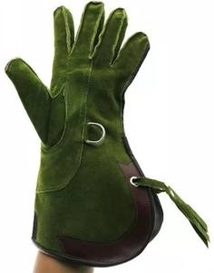 Gran oferta, guantes de cuero reforzado de 60cm para manejo de animales, guantes de soldadura transpirables a prueba de mordeduras para protección contra mordeduras de perros - Product Image 1