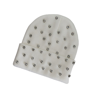 Gorro de Invierno Cálido de Punto Grueso para Hombre y Mujer, Color Naranja Neón, Rosa Fuerte y Blanco, Gorro de Calavera Común 100% Acrílico - Product Image 3