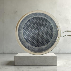 VKL 25 cm Crepe Pan Acero inoxidable Tawa Inducción Friendly Honeycomb Tri Ply Antiadherente Pizza Pan con mango de baquelita - Product Image 5