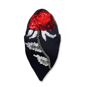 Bandeaux pour cheveux de style turban faits à la main en perles de verre de haute qualité, design personnalisable, vente en gros - Product Image 3