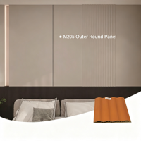 Panneau mural ondulé moderne en composite de fibres de bambou M205, étanche, sans formaldéhyde E0, garantie 5 ans, pour hôtel et salon
