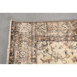 4,9x9,4 ft Vintage Turkish Rug, Large Rug, <b>Brown</b> Gray Ombr <b>Wool</b> Rug - Product Image 4