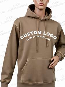 Sweat à capuche pour homme avec broderies effet vieilli, streetwear, logo personnalisé, 100% coton, coupe classique, hiver, éco-responsable - Product Image 6