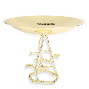 Vente en gros prix le plus bas en aluminium doré pour fruits piédestal pour gâteau dernière conception vaisselle accent pour la maison - Product Image 1