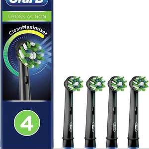 แปรงสีฟันไฟฟ้าสำหรับเปลี่ยนแปรงสีฟันในช่องปาก-B CrossAction สีดำ4จำนวน (แพ็คละ1ชิ้น) - Product Image 1