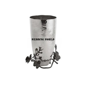 Vase à fleurs en métal nickelé excellente qualité Pot de fleur design en gros forme ronde luxe nouveau porte-fleur en métal - Product Image 1