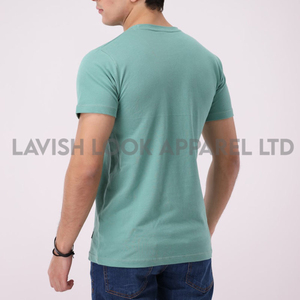 เสื้อยืดผู้ชายคุณภาพสูง ผ้าฝ้าย 100% ทรงปกติ สปอร์ตแวร์ สกรีนโลโก้ด้านหน้า แขนครึ่ง ป้องกันรอยยับ ระบายอากาศ สีพื้น - Product Image 5