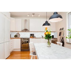 Composant en cristal de quartz Bianca Perla Unionstone - Design moderne, application murale imperméable, grande dalle - Product Image 2