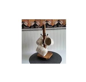 Wholesale Manufacture Wood <b>Mug</b> Holder Rack Table Top Item Decorative Conner Piece Wooden <b>Mug</b> Holder Tree - Product Image 5