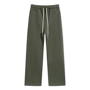 Pantalons de survêtement d'hiver unisexes à taille haute, coupe ample, jambe droite, en molleton français, légers, de haute qualité, avec cordon de serrage, vente chaude - Product Image 6