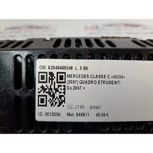 โครงสร้าง TACHIGRAFO MERCEDES C-Class Sedan W204 A2045409248 (07>) - Product Image 6