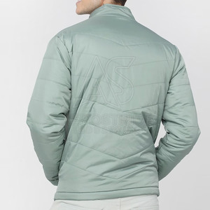 Servicios OEM, Chaqueta Acolchada de Alta Calidad con Cuello Alto de Lona y Logotipo Frontal, Fabricación Profesional 2026, Corte Ajustado para Hombre - Product Image 3