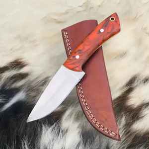 Handmade High Hardness D2 <b>Steel</b> Knife Wood Handle Outdoor Tactical Hunting Knife Fixed Blade OEM Customizable Outdoor Camping - Product Image 1