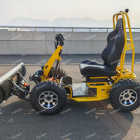 Scooter électrique tout-terrain 4 roues 6000W avec large plateforme de conduite, mouvement stable, vitesse basse et haute, capacité de montée