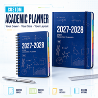 Agenda scolaire LABON personnalisé 2027 2028 STEM A5 B5, spirale, couverture rigide, onglets, autocollants, organiseur d'études, OEM, marque privée, carnet