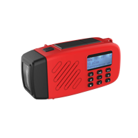 Radio Portátil de Emergencia para Exteriores con Manivela, Energía Solar, DAB+, Alarma SOS, Altavoz, Linterna, Banda FM/AM, Pantalla LED y Banco de Energía