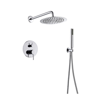 Tidjuin système de douche de salle de bain mélangeur de pluie de luxe robinet de douche noir mural haute pression ensemble de douche pluie