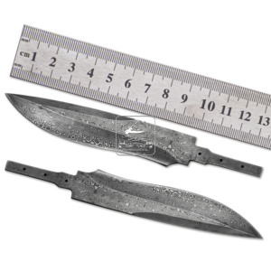 มีดว่างใบมีดเหล็กดามัสกัส DD-BB-1654,มีดล่าสัตว์หางหนูทำด้วยมือ Bushcraft กลางแจ้ง192ชั้นบันไดบิดฝน - Product Image 1