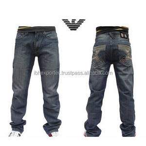 Jeans baggy pour hommes avec motif sur la poche - Product Image 1