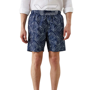 100% Polyester Casual Board Shorts with Custom Logo Mid Waist Breathable Drawstring Closure Solid Pattern Sublimation Short - Product Image 1