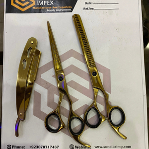 Ensemble de coupe de cheveux professionnel de 4 pièces en acier inoxydable, couleur personnalisée, durable, multi-couleurs, outils de coiffure multi-usages - Product Image 2