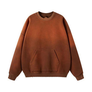 Sweat-shirts pour hommes à boutons, décontractés, en coton 100% épais, effet délavé vintage, imprimés numériquement, sur mesure, basiques, streetwear, pour l'hiver - Product Image 5