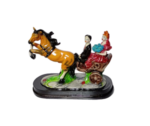 <b>Large</b> Vintage Style Horse Cart Statue Best Gifts Valentine's Day Anniversary Weddings Home Decoration Showpiece Metal Crafts - Product Image 1