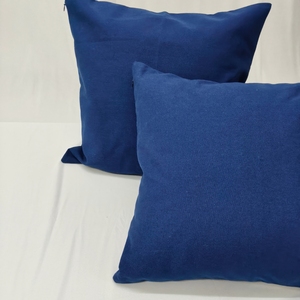 100% Cotton Canvas Cushion Cover Solid Navy Blue Square Heavy Quality Sofa Pillow Case for Home Hotel - Product Image 2