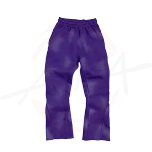 OEM Nouveaux ensembles pantalons de survêtement et sweat à capuche évasés personnalisés pour hommes Coton éponge français lourd 100% coton taille moyenne - Product Image 2