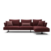 Canapé modulaire sectionnel Bergère moderne avec chaise longue |   Canapé en L contemporain à profil bas et rembourré