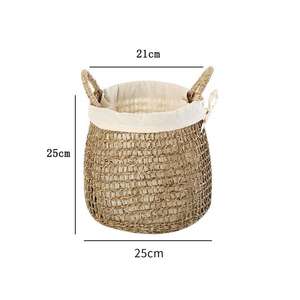 Cestas de ratán con asas para algas marinas, cesta de mimbre para almacenamiento de plantas, ideal para regalo - Product Image 4