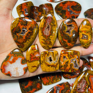 Ágata de costura Natural de alta calidad, piedra preciosa pulida Lisa hecha a mano de tamaños mixtos para la fabricación de joyas de cabujón de ágata al por mayor - Product Image 1